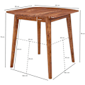 Miniatyrbillede 6 af 6: Rootz værelses spisebord Sheesham 80x78x80 cm massivt træbord - Designer køkkenbord træ - Massivt træbord Rustikt - Spisebord Massivt ægte træ Moderne
