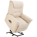 Miniatyrbillede 1 af 6: Rootz Massagestol - Ståstøtte - 8 Vibrationspunkter - Varmefunktion - Fodstøtte - Kunstlæder - Cremehvid - 93L x 95W x 106H cm