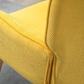 Miniatyrbillede 6 af 7: Rootz Accent Chair - Scandi Design - Med osmannisk - Lænestolesæt - Home Decor Stol - Bøgetræ - Cord Look - Gul - 72L x 80W x 99H cm