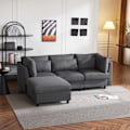 Pikkukuva 4 / 11: Rootz Modern 3 istuttava kulmasohva - Mukava sohva - Ergonominen sohva - Selkätuki - 220L x 157P x 81H cm