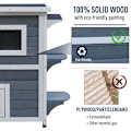 Pikkukuva 7 / 8: Rootz Cat House - Katzenhaus - Pet House - Cat Villa - Wood - Gray - 51 x 51 x 81.3 cm