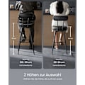 Miniatyrbild 2 av 9: Rootz Barpall Set - Ink Black - Stålklädda stolar - 58D-skum - Polyuretanläder - 57cm x 57cm x 101cm - 76cm Sitshöjd - 120kg Kapacitet