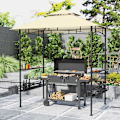 Miniatyrbillede 2 af 11: Rootz BBQ Telt - Grill -Zelt - Garden Pavilion - Luftcirkulation - 240 cm x 150 cm x 257 cm