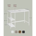 Miniatyrbillede 5 af 7: Rootz Maple White Skrivebord - Spånpladestudiebord - Stålstel - Rummelig - 50 cm x 100 cm x 76 cm