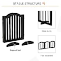 Miniatyrbillede 7 af 9: Rootz Dog Gate - Dog Barrier Safety Gate - Hundevagt - 3-delt gitter - Barrier Door Safety Gate - Sort - 154,5 x 29,5 x 61 cm