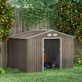 Miniatyrbillede 2 af 11: Rootz Tool Shed - Bike Shed - Haveopbevaring - Vejrbestandigt metal - 2,7 m x 1,9 m x 1,9 m - Robust galvaniseret stålkonstruktion