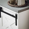 Miniatyrbillede 6 af 10: Rootz opbevaringsbænk med skydedør - MDF PB-materiale - Justerbar hylde - To skuffer - 80 cm x 49 cm x 30 cm