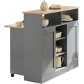 Pikkukuva 1 / 9: Rootz Kitchen Island - Senkki, jossa on 2 liukuovea ja taitettava työtaso - Keittiön ruokasali - Senkkisäilytyskaappi - Kaappi