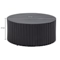 Miniatyrbillede 4 af 7: Rootz Modern Design Sofabord - Rundt bord - Elegant Lamellook - Håndlavet - Anti-Slip Nubs - Pulverlakeret jern - 67cm x 67cm x 31cm