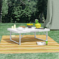 Miniatyrbillede 5 af 9: Rootz Campingbord - Udendørs klapbord - Picnicbord - Let og foldbart - Højdejusterbar - Robust og stabilt - 55 cm x 25,5/58,5 cm x 75 cm