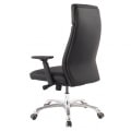 Miniatyrbild 4 av 7: Rootz kontorsstol äkta läder svart ergonomisk med nackstöd - Design Executive stol Ergonomiskt skrivbord med tiltfunktion - Vridstol med armstöd X-XL