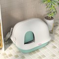 Miniatyrbillede 9 af 11: Rootz Cat Litter Box med låg - kitty kuldboks - kattehjælpssystem - lugtkontrol - 58 cm x 46 cm x 39 cm