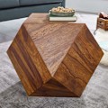 Miniatyrbillede 1 af 4: Rootz Sofabord - Solid Sheesham Træ - Diamantform - Diamant - Sidebord - Dekorationsbord - 57x42,5x57 cm - Brun