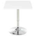 Miniatyrbild 5 av 6: Rootz Bar Table - Bistro Table Pub - Height-Adjustable - Square Bar Table - Steel - White - 60 x 60 x 69-92 cm