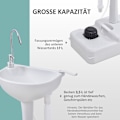 Miniatyrbillede 4 af 10: Rootz bærbar udendørs håndvask - Mobil vask - Campingvask - Integreret sæbedispenser - 51 cm x 33,5 cm x 103 cm