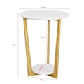 Miniatyrbillede 4 af 6: Rootz Elegant Sidebord - Balkonbord - Sofabord - MDF og fyrretræ - Dobbelt opbevaringshylder - Ridsefast - 60cm x 45cm/25cm