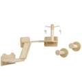 Miniatyrbild 1 av 6: Rootz Cat Climbing Wall Set - Väggmonterat kattträd - Cat Activity Center - Utrymmesbesparande design - 110cm x 56cm x 73cm