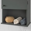Miniatyrbillede 5 af 7: Rootz vægskab - Badeværelsesopbevaring - Medicinskab - Støv- og vandafvisende - Let adgang åben hylde - Alsidigt design - 40 cm x 76 cm x 21 cm