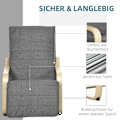 Miniatyrbild 6 av 11: Rootz Accent Chair - Relaxation Chair - Recliner - Justerbar fotstöd - Björkved - 66,5 x 94 x 100 cm