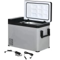 Miniatyrbillede 7 af 7: Rootz Bilkøleskab - Bilkøleboks - 50L Køleboks - Rejsekøleskab - Køleskab - Med LCD Display - Grå/Sort - 75L x 36W x 49,5H cm