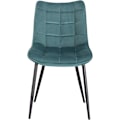 Miniatyrbild 4 av 9: Rootz Set med 8 matstolar - Sammetsstolar - Turkosstolar - Ergonomisk design - Hållbar konstruktion - Golvskydd - 46 x 40,5 cm Sitsstorlek