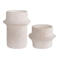 Pikkukuva 1 / 9: Rootz Cement -kynttilänhaltijajoukko - Valkoinen - keraamiset kynttilänjalat - tyylikäs sisustus - 10,81 cm x 10,61 cm x 8,22 cm