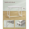 Miniatyrbillede 4 af 6: Rootz Maple White Skrivebord - Studiebord - Skrivebord - Spånplade og stålkonstruktion - Rummelig overflade - Nem montering - 50cm x 100cm x 76cm