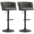 Miniatyrbillede 1 af 11: Rootz Barstole Sæt på 2 - Shell Back - Højdejusterbare stole - Komfortfodstøtte - 59 cm x 53 cm x 89-110cm