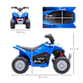 Miniatyrbild 3 av 10: Rootz elektrisk fyrhjuling för barn - ATV för barn - Toy Quadcopter - LED-ljus - Realistisk körupplevelse - 65,5L x 38,5W x 43,5H cm