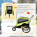 Miniatyrbillede 3 af 11: Rootz 2in1 Dog Trailer - Pet Carrier - Bicycle Trailer - Sun Protection - Steel Frame - 170 x 77 x 90 cm