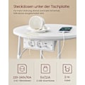 Miniatyrbillede 4 af 9: Rootz 3 stykke sæt sidebord - endebord - natbord - spånplade stål polyesterstof - mat hvid kamelbrun - 45 cm x 50 cm x 50 cm - 39,6 cm x 18,2 cm x 18,