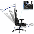 Miniatyrbillede 2 af 3: Rootz Gamer stol - Kontorstol - Sort/Hvid - 69 x 70,5 x 138 cm
