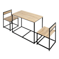 Miniatyrbillede 1 af 11: Rootz spisebordssæt - kompakte spisestole sæt - Stilfulde brune køkkenmøbler - Rumbesparende design - 90 cm x 47 cm x 76 cm