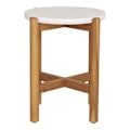 Pikkukuva 5 / 8: Rootz Terracina -pöytä - Acacia Wood Table - Pyöreä oleskelupöytä - Kestävä ja helppo puhdistaa - ø37x46cm