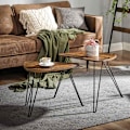 Miniatyrbillede 3 af 7: Rootz Sideborde Sæt med 2 - Sofabord Træ - Industrielt Sofabord - Brun/Sort - 60 x 38 x 47,5 cm (LxBxH)