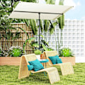 Miniatyrbillede 9 af 10: ROOTZ PARASOL - ROTATERING SUNSHADE - Justerbar haveskærm - UV -beskyttelse UPF 50+ - 150x205 cm hvid og sort