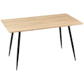 Miniatyrbillede 1 af 5: Rootz Scandi Design Spisebord - Køkkenbord - Til 4 personer - Trælook - Naturlig + Sort - 140 cm x 80 cm x 76 cm