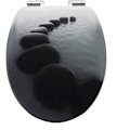 Miniatyrbild 1 av 8: Rootz Soft-Close Toalettsits - Antibakteriell träsits - Vattenavvisande överdrag - Universal O-formad - Halkfri buffert - 37,8 cm x 43,8 cm x 3,2 cm
