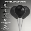 Miniatyrbillede 4 af 10: Rootz Bokseboldsæt - Boksetræner - Stressreduktion - Højdejusterbar - 3 kg - Kunstlæder - 24 cm x 30 cm - Sort