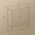 Miniatyrbillede 6 af 6: Rootz Sink Cabinet - Badeværelsesskab - Opbevaringsskab - Justerbar hylde - 60 cm x 30 cm x 60 cm