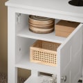 Miniatyrbild 7 av 9: Rootz Modern Sängbord - Nattduksbord - Soffbord - Sidobord - Vit - Sekretessförvaring - Kompakt design - Perfekt för trånga utrymmen - 45cm x 60cm x 3