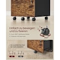 Pikkukuva 5 / 6: Rootz Roll -säiliö - Lukittava säilytysyksikkö - Matkapuhelinkaappi - Ruskea ja musta - MDF & Chipboard - 43,8 cm x 40cm x 54,4 cm