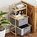 Miniatyrbillede 9 af 11: Rootz Bambus vaskeri - Tøjarrangør - Opbevaringsløsning - Rumbesparelse - 44W x 34d x 96H cm