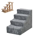 Miniatyrbild 4 av 6: Rootz Pet Stairs - Hundramp - Katttrappa - Hundtrappa - Djurtrappa - Avtagbart överdrag - Grå - 60 x 35 x 44 cm