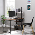 Miniatyrbillede 10 af 10: Rootz Computer Workstation - Computer Table - Work Table - Office Table - Desk With Shelf - Black - 120x64x121cm