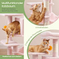 Miniatyrbillede 5 af 5: Rootz multi -etagers kattetræ - Scratching Post - Cat Tower - Cave & Hammock - 45x35x112cm