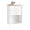 Miniatyrbillede 1 af 9: Rootz sengebord - Natbord - Sidebord - Funktionel med privat opbevaring - Nem montering - Gummitræ-accenter - 40 cm x 60 cm x 30 cm