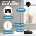 Miniatyrbillede 5 af 10: Rootz Bokseboldsæt - Boksetræner - Stressreduktion - Højdejusterbar - 3 kg - Kunstlæder - 24 cm x 30 cm - Sort
