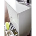 Miniatyrbillede 4 af 7: Rootz Design badeværelsesskab i landlig stil MDF træ 30 x 83 x 30 cm hvid - Badeværelsesskab lille 4 skuffer - Sideskab Multifunktionsskab
