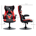 Miniatyrbillede 3 af 11: Rootz Gaming Stol - Drejestol - Ergonomisk rockeformand - Justerbar komfort - 67 x 71 x 112 cm